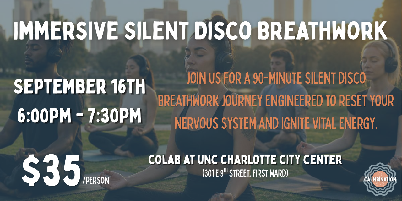 Illustration for the article “Immersive Silent Disco Breathwork: A New Sanctuary of Sound in Charlotte”